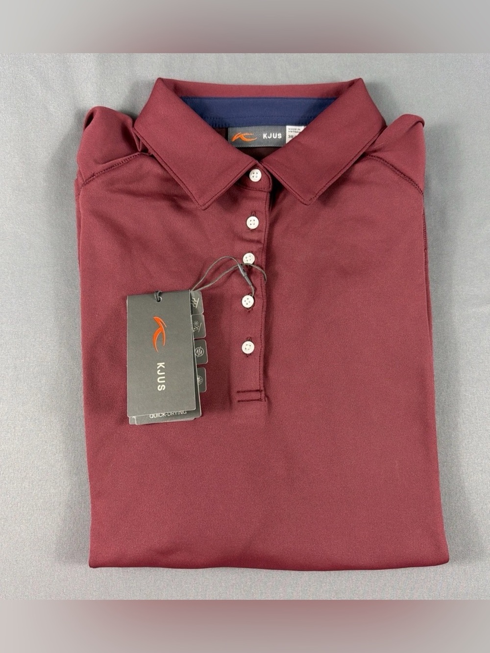 KJUS Womens Golf Shirt Polo Shasta LS Medium Crimson Polyamide Spandex MSRP $109